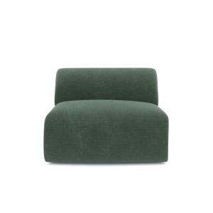 Fauteuil sans accoudoirs velours à motifs vert émeraude