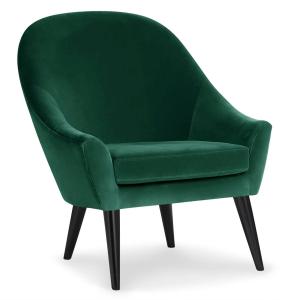 Fauteuil scandinave velours vert