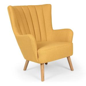 Fauteuil scandinave vidal jaune
