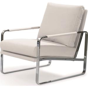 Fauteuil Simili Blanc H. assise 48 cm