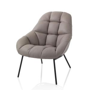 Fauteuil simili cuir gris