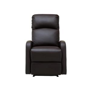 Fauteuil  simili cuir marron chocolat