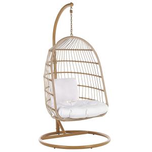 Fauteuil suspendu avec support polyrotin beige