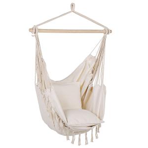 Fauteuil suspendu coton beige