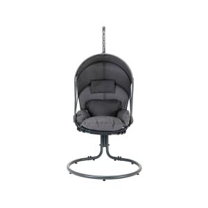Fauteuil suspendu en tissu noir / gris