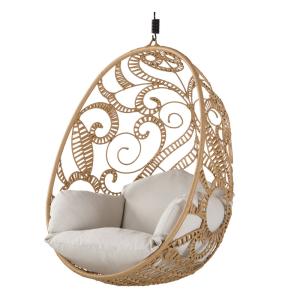 Fauteuil suspendu extérieur en résine recyclée imitation ro…