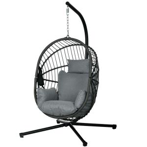 Fauteuil suspendu intérieur/extérieur tissu gris
