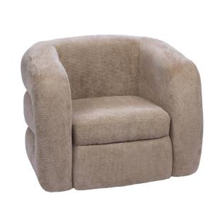 Fauteuil   taupe marron en tissu