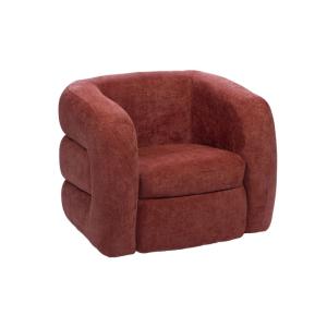 Fauteuil   terracotta orange en tissu