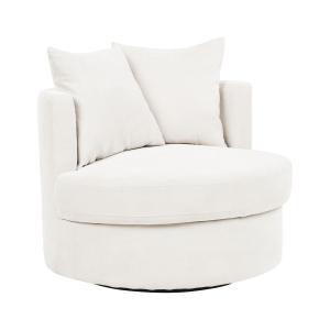 Fauteuil tissu beige clair