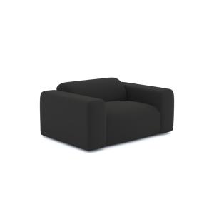 Fauteuil tissu bouclette anthracite foncé