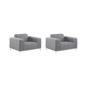 Fauteuil tissu gris