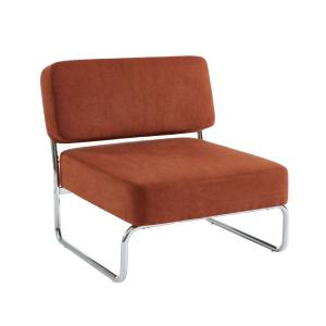 Fauteuil  tissu terracotta