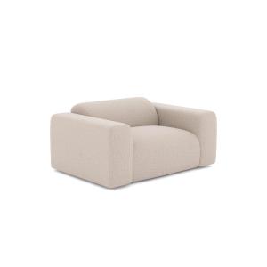 Fauteuil tissu tramé beige