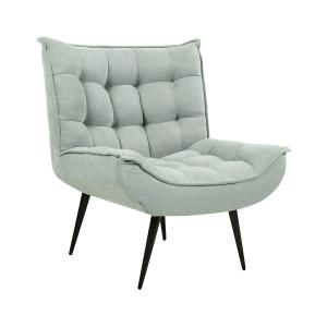 Fauteuil tissu vert menthe