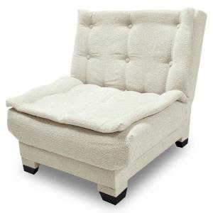 Fauteuil transformable en banquette tissu texturé beige