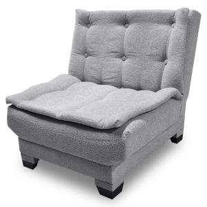 Fauteuil transformable en banquette tissu texturé gris