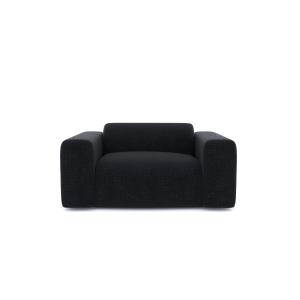 Fauteuil velours à motifs anthracite