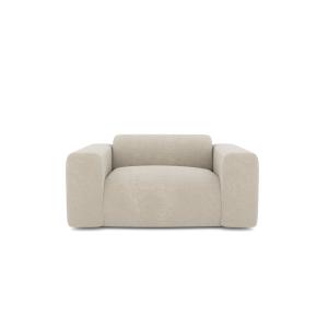 Fauteuil velours à motifs beige