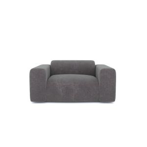 Fauteuil velours à motifs gris