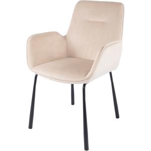 Fauteuil Velours Beige H. assise 47 cm