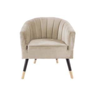 Fauteuil velours brun 70x71x80cm