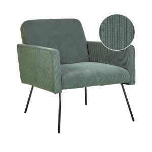 Fauteuil velours côtelé vert foncé