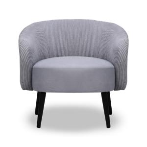 Fauteuil velours gris