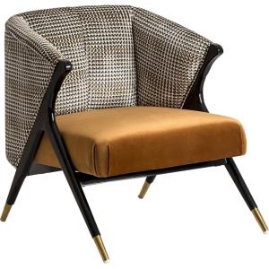 Fauteuil Velours Orange
