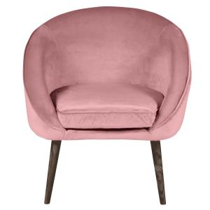 Fauteuil velours rose