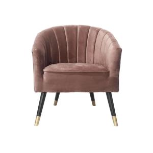 Fauteuil velours rose 70x71x80cm