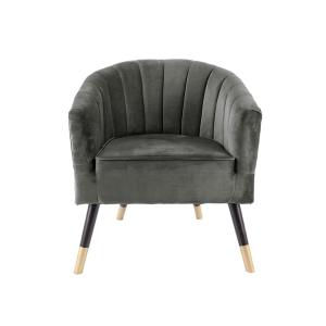 Fauteuil velours taupe 70x71x80cm