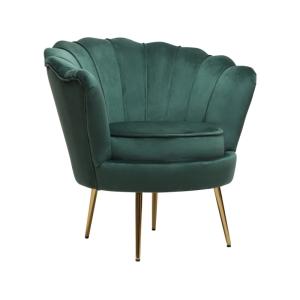 Fauteuil velours vert 75 x 68 x 775 cm