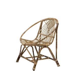 Fauteuil vintage en rotin naturel