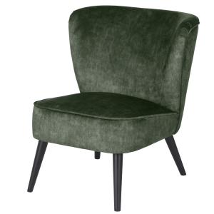 Fauteuil vintage en velours recyclé vert