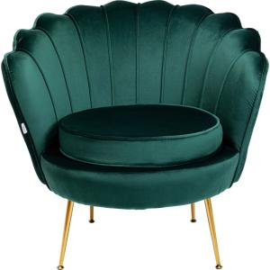 Fauteuil Water Lily velours vert Kare Design