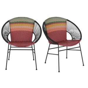 Fauteuils à dîner professionnels en métal noir et résine re…