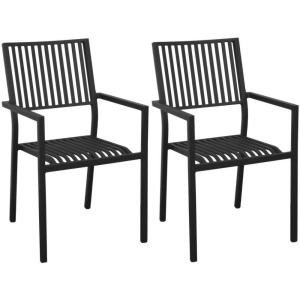 Fauteuils d'extérieur empilables en aluminium cayo (lot de…