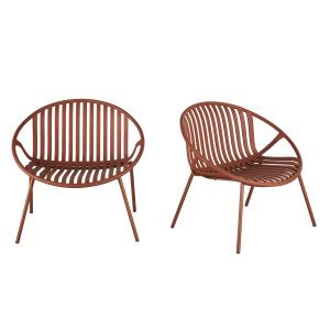 Fauteuils de jardin terracotta (x2)