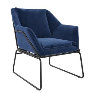 Fauteuils en velours bleu