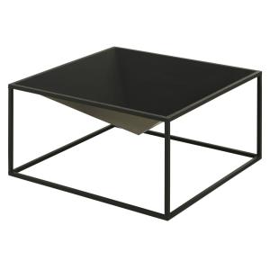 Feu d'extérieur en métal noir mat 60x31