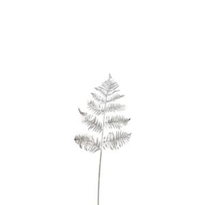 Feuillage de fougère artificielle métallique blanche argent…