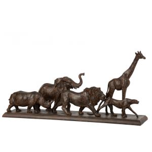 Figurine animaux de la savane sur socle en résine marron 68…