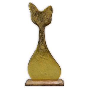 Figurine chat  or 13x5x33 cm
