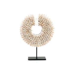 Figurine coquillage sur socle métal blanc