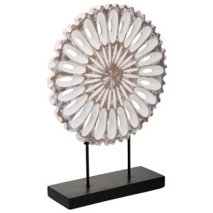 Figurine décorative en polyrésine blanche 29,5x9x40h