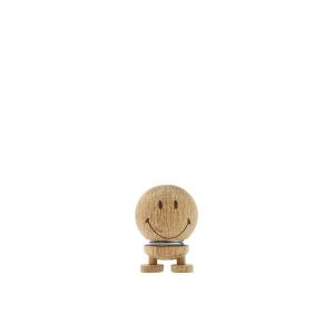 Figurine Smiley S chêne brut