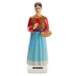 Figurine solaire frida kahlo en résine multicolore