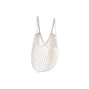 Filet à provisions en coton crème