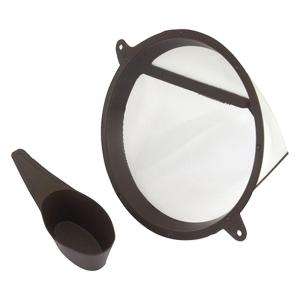 Filtre à café rigide avec doseur marron en plastique H22.5